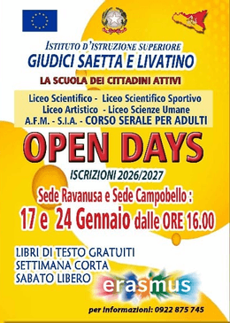 Brochure dell'offerta formativa, pagina 1: copertina